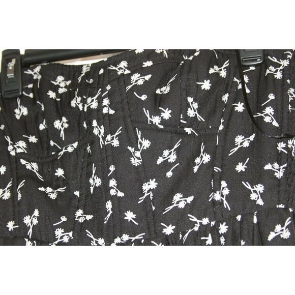 Greylin Dress Strapless Floral Boho Black White Flare Womens Size XS - Picture 5 of 5